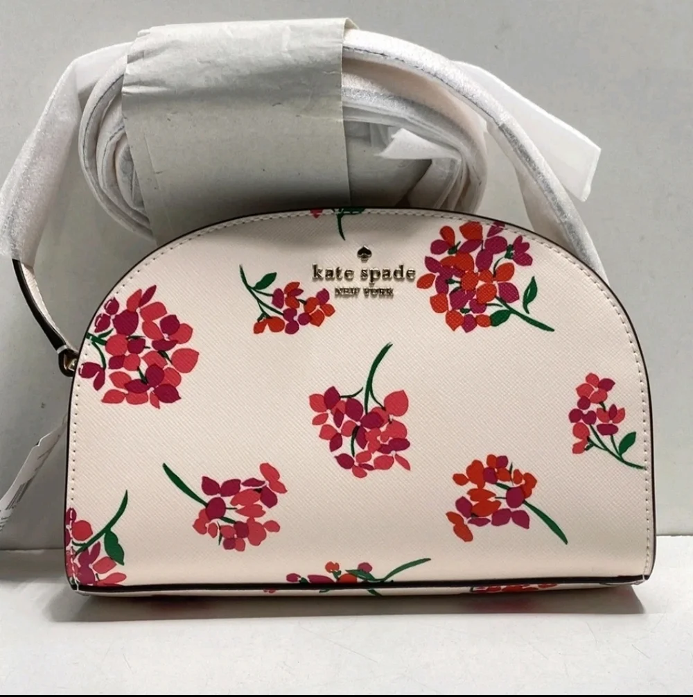 Bnwt Kate Spade Perry Floral Leather Dome Crossbody bag